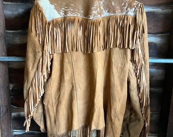 Vintage 50's Levi's Shorthorn Hair on Hide Suede Fringe Vintage 50's Levi's Shorthorn Hair on Hide Suede Fringe