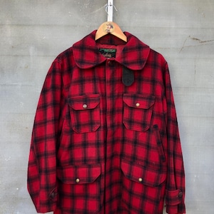 Vintage 50s/60s Woolrich Plaid Mackinaw Wool Cruiser Hunting Jacket