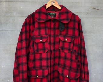 Large / Size 44 Filson Charcoal Grey Double Mackinaw Wool