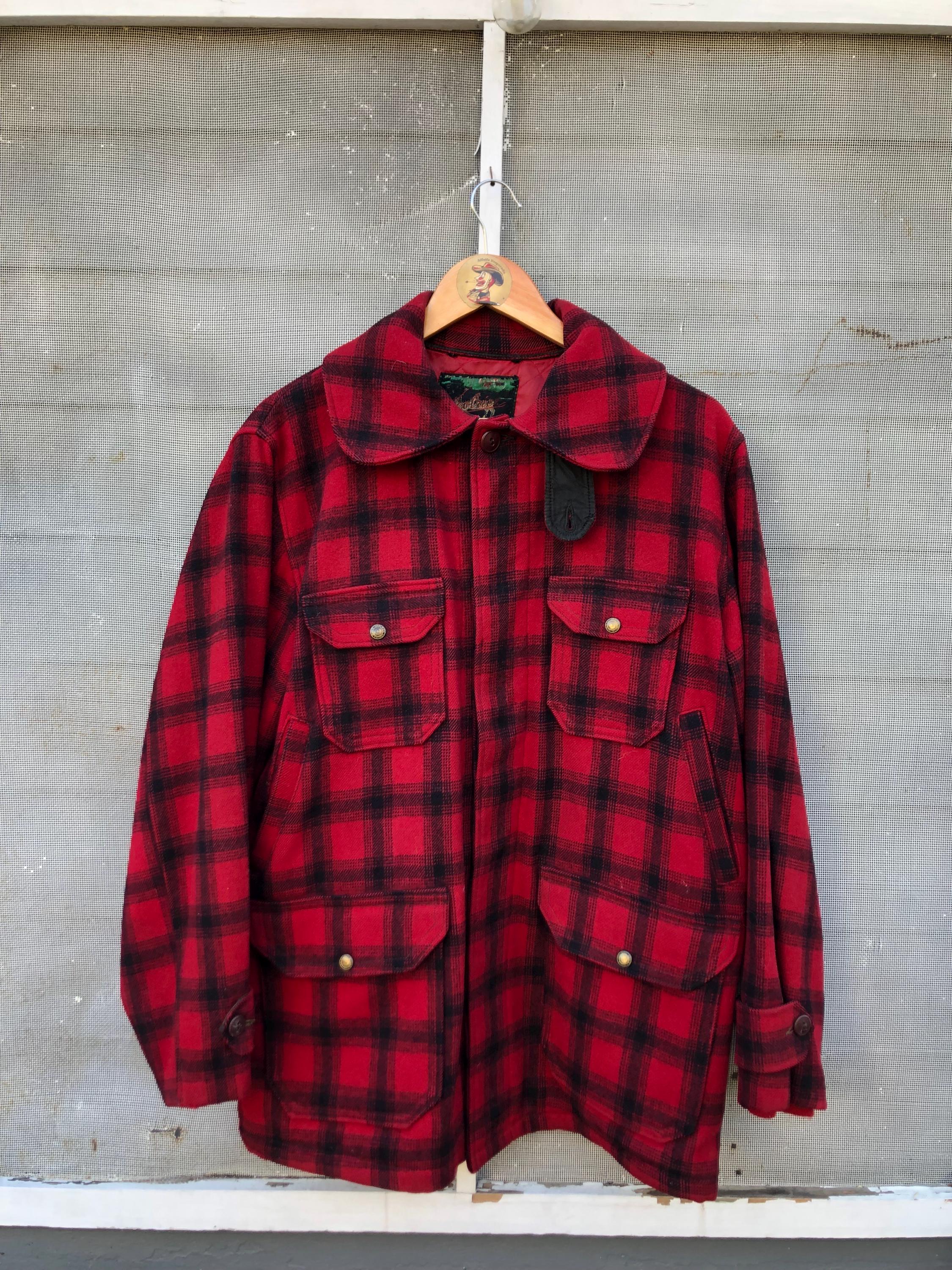 Vintage 50s/60s Woolrich Plaid Mackinaw Wool Cruiser Hunting