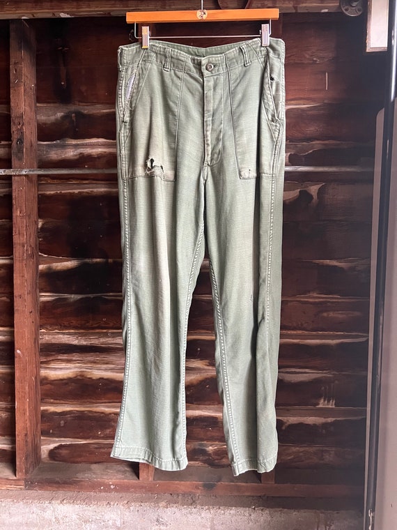 Vintage 60s all cotton OG-107 military trousers