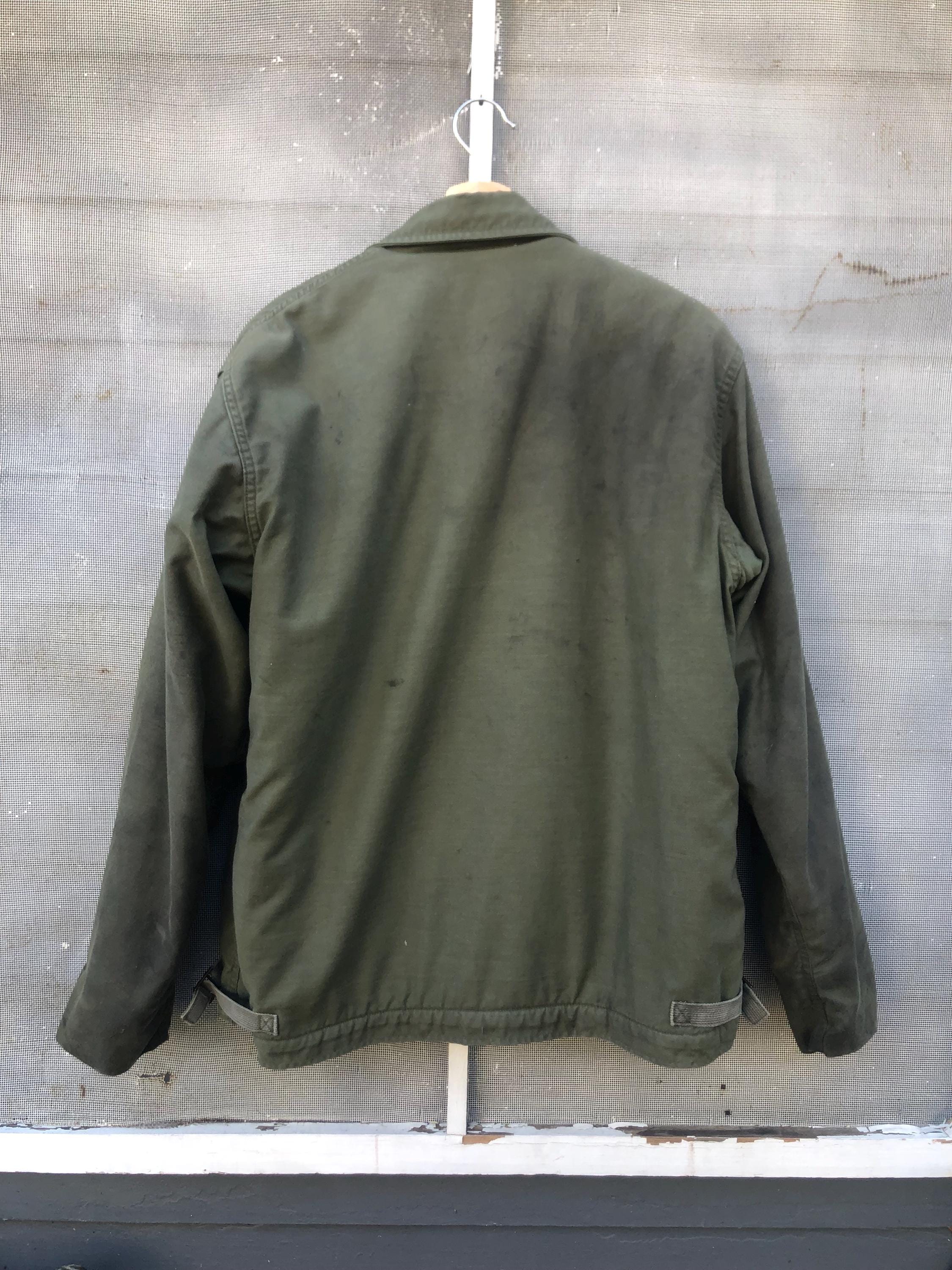 Vintage 80s USN A2 Deck Jacket Stenciled Distressed Size XL - Etsy