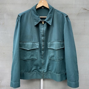 Vintage 50s 60s Days Two Pocket Work Jacket All Cotton Mechanic