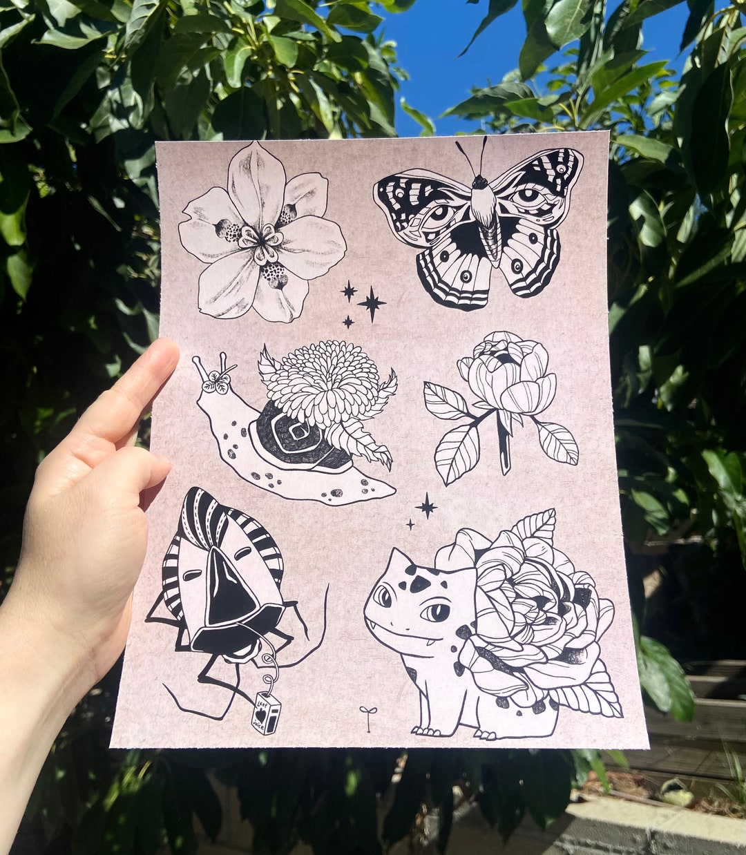 Tattoo Flash Art Print - Etsy