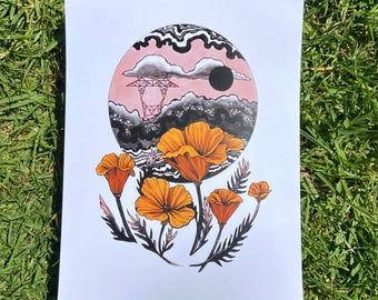 Mohnblumen Kunstdruck