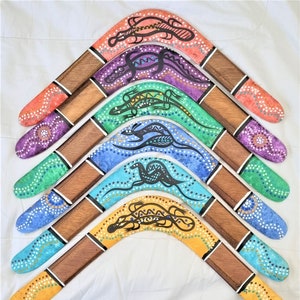 Australia&#39;s best Aboriginal returning boomerang| X-Ray Design | left or right handed throwing | 18 inches wide
