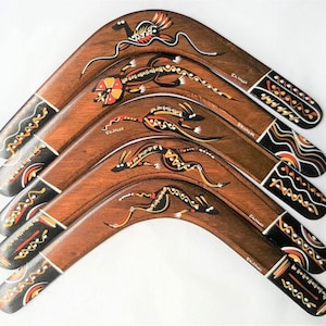 Traditional Animals Design |16 inch | returning boomerang | choose left or right handed throwing