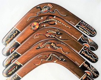 Traditional Animals Design |16 inch | returning boomerang | choose left or right handed throwing