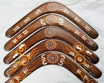 Returning Traditional Boomerang | Tracks Design |16 inch | Choose left or right handed throwing