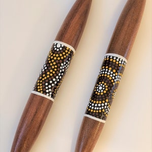 Australian Aboriginal clap sticks | handmade and painted
