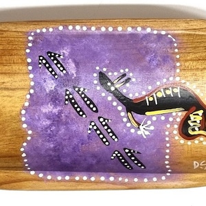 Australisk aboriginsk Coolamon | 100 % autentisk tillverkad i Australien | Traditionell design