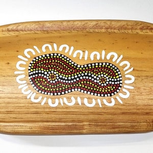 Australisk aboriginsk Coolamon | 100 % autentisk tillverkad i Australien | Traditionell design