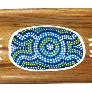 Australisk aboriginsk Coolamon | 100 % autentisk tillverkad i Australien | Traditionell design