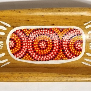 Australisk aboriginsk Coolamon | 100 % autentisk tillverkad i Australien | Traditionell design