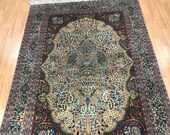 4 39 7 quot x 7 39 Pakistani Tree of Life Design Oriental Rug - Hand Made - 100 Wool