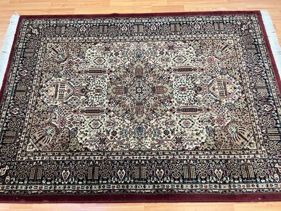 3'10" x 5'5" Turkish Tabriz Design Oriental Rug