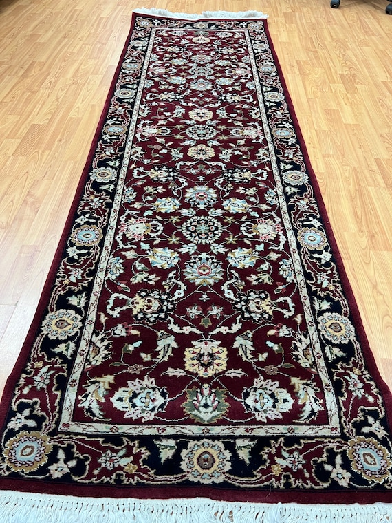 2'7" x 8'1" Sino Chinese Oriental Rug Floor Runner - Hand Made - Wool and Silk