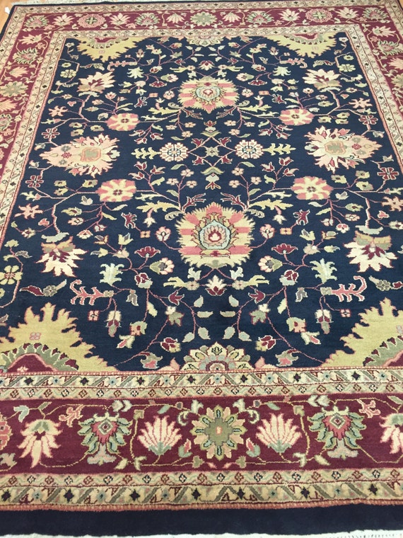 8'2" x 10' Indian Agra Oriental Rug - Very Fine - Hand Made - 100% Wool