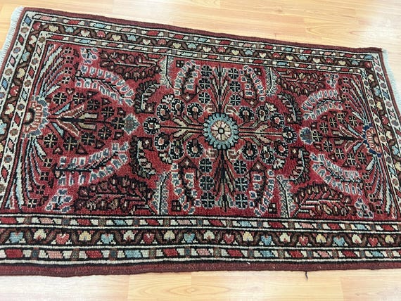 2'1" x 3' Antique Turkish Oriental Rug - 1920s - Hand Made - 100% Wool