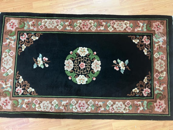 3' x 5'3" Chinese Aubusson Oriental Rug - Full Pile - Hand Made - 100% Wool