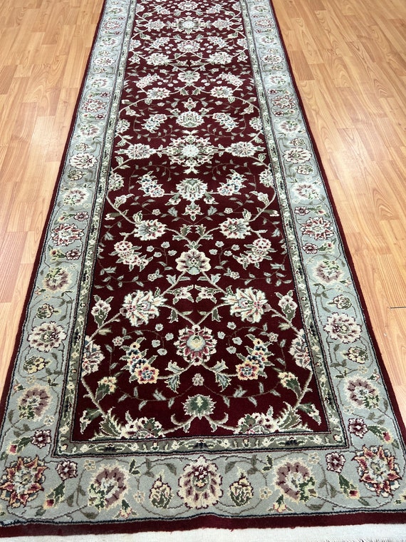 2'7" x 12'1" Sino Chinese Oriental Rug Floor Runner - Hand Made - Wool and Silk