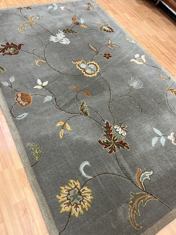 5' x 8' Indian Modern Oriental Rug - Tufted - 100% Wool