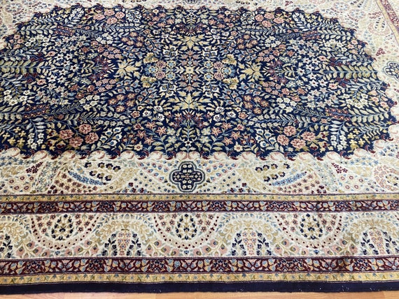 6'1" x 9' Pakistani Tab riz Oriental Rug - Full Pile - Hand Made - 100% Wool