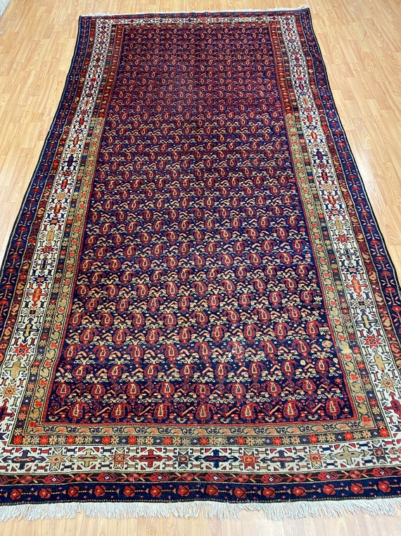 5'8" x 10'8" Antique Russian Caucasian Oriental Rug - 1890s - Hand Made - 100% Wool