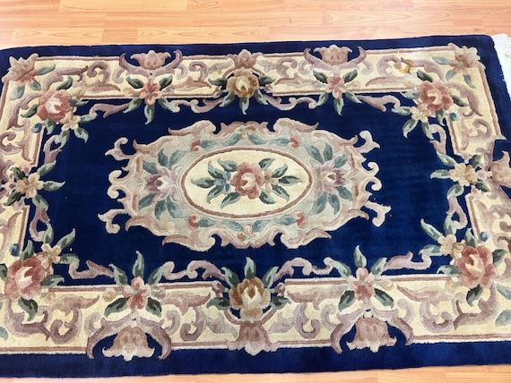 3' x 5' Chinese Aubusson Oriental Rug - Full Pile - Hand Made - 100% Wool