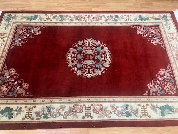 5'3" x 8'6" Chinese Aubusson Oriental Rug - Full Pile - Hand Made - 100% Wool