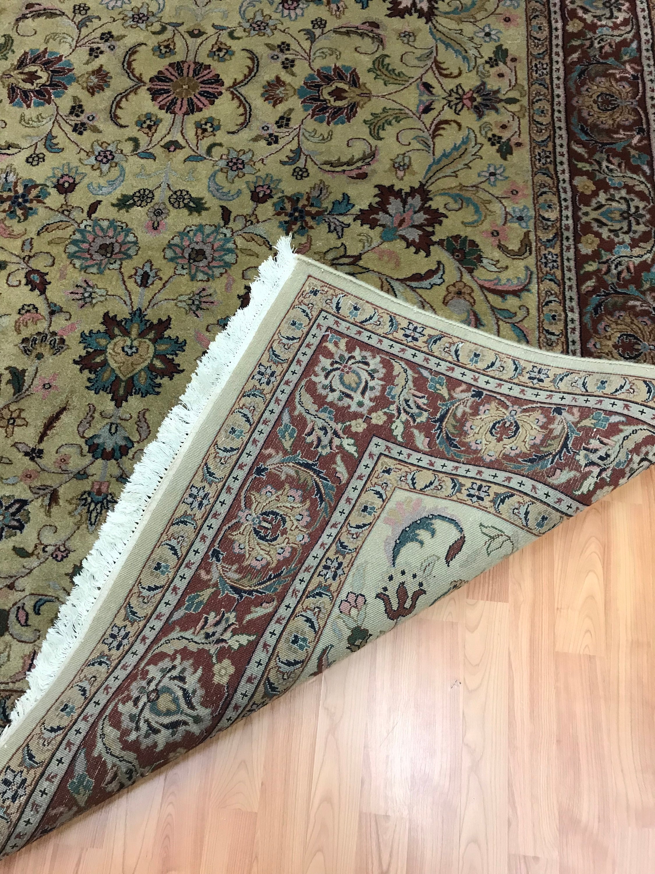 6' x 9' Indian Kashan Oriental Rug - Very Fine - 300 KPSI - Hand Made