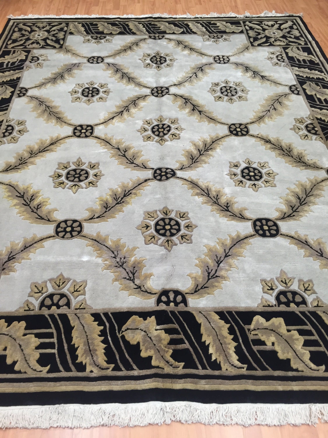 8'3 x 10' Indian Nepal Oriental Rug Hand Made 100 Wool