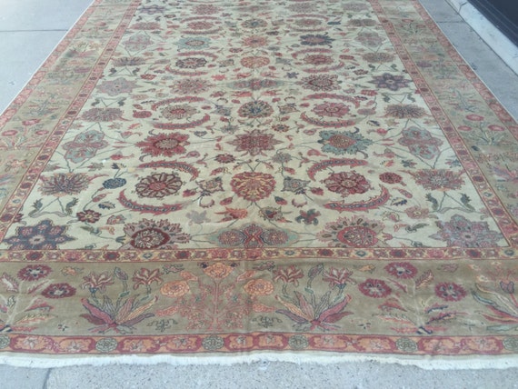 10'3" x 14'6" Egyptian Sultanabad Oriental Rug - Hand Made - Vegetable Dye - 100% Wool