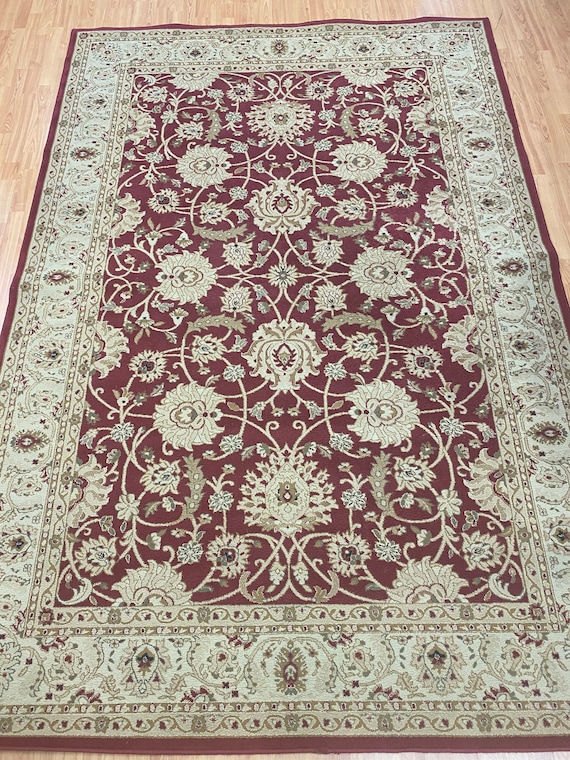 6'6" x 9'6" Turkish Tabriz Oriental Rug - Tuscany Collection - Full Pile