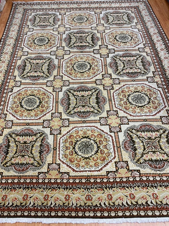 8'10" x 12' Turkish Kisery Oriental Rug - 1970s - Hand Made - 100% Wool