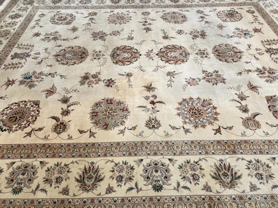 12'1" x 15'2" Sino Chinese Oriental Rug - Hand Made - Wool & Silk