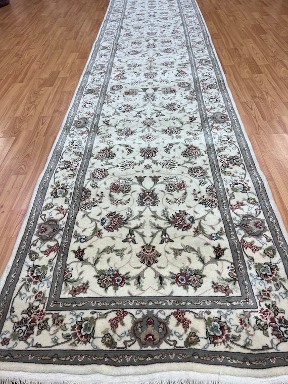 2'7" x 12'2" Sino Chinese Oriental Rug Floor Runner - Hand Made - Wool and Silk