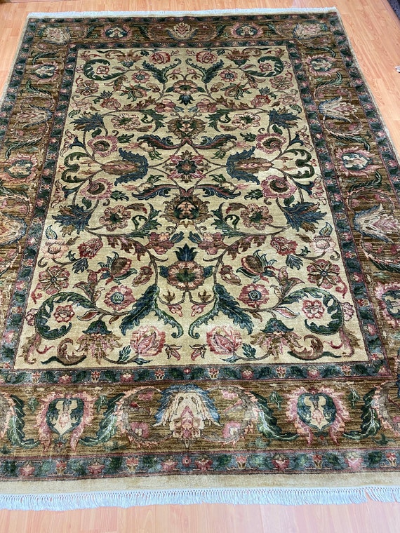 8' x 10'6" Indian Agra Oriental Rug - Full Pile - Hand Made - 100% Wool