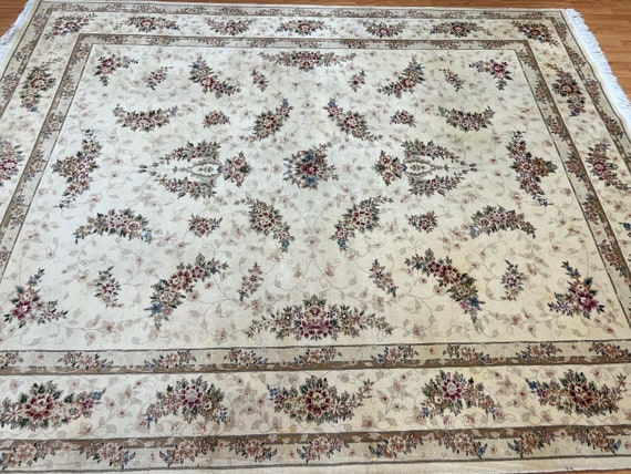 8' x 10' Pakistani Persian Floral Design Oriental Rug - Hand Made - 100% Wool