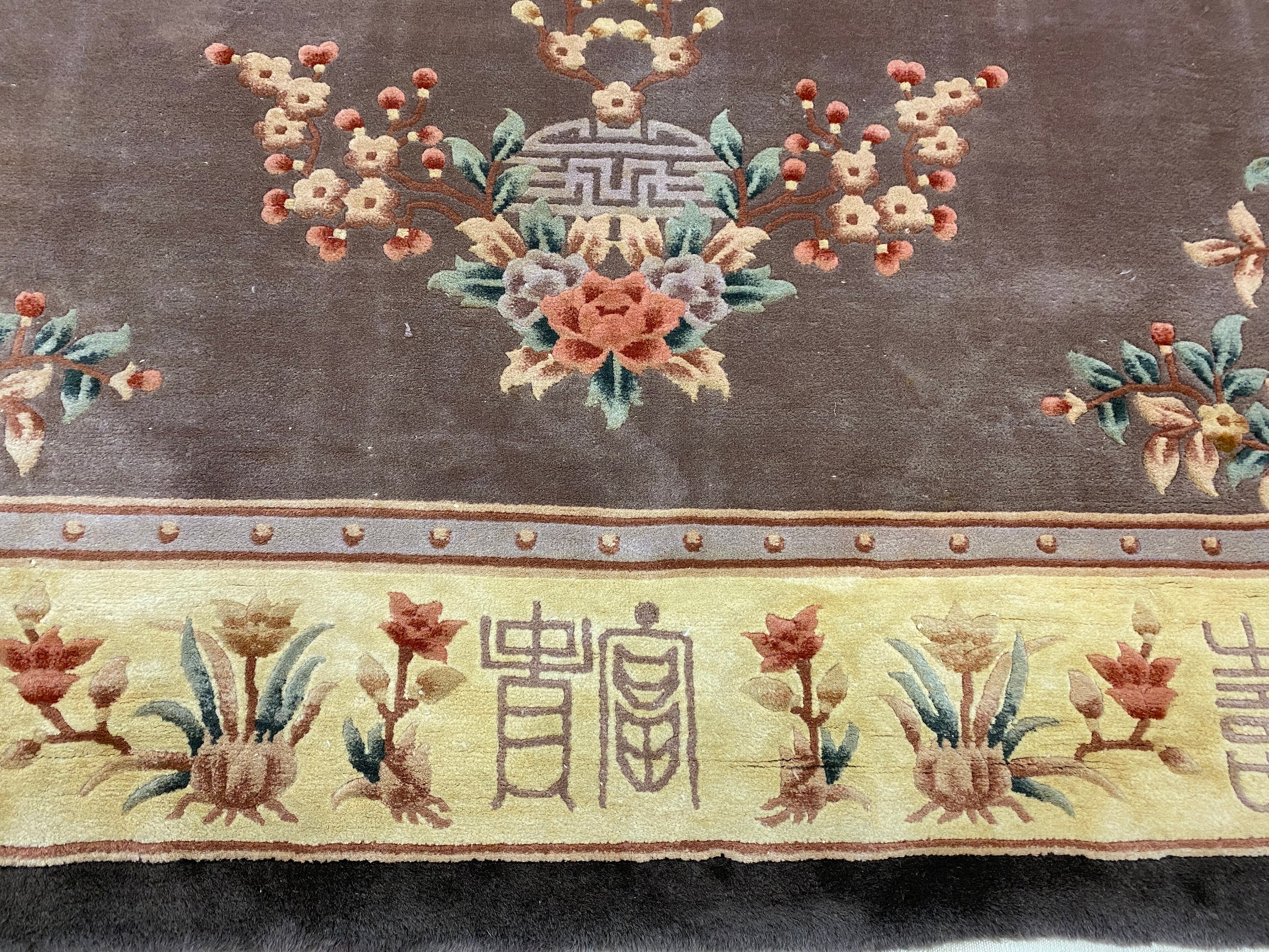 8' x 10' Chinese Aubusson Oriental Rug Full Pile Hand Made 100 Wool