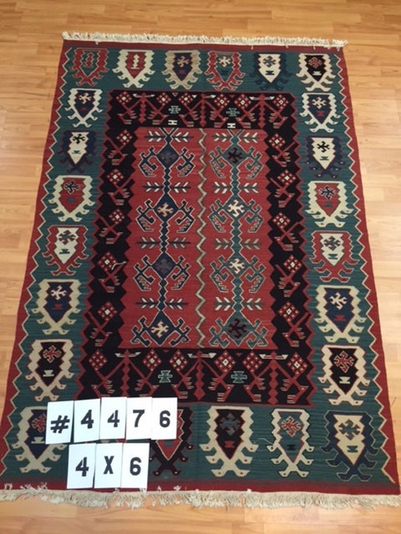 4' x 6' Chinese Kilim Oriental Rug - Very Fine - Hand Made - 100% Wool