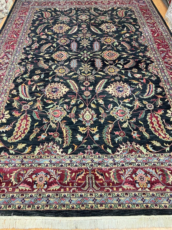 9'9" x 13'10" Indian Agra Oriental Rug - Full Pile - Hand Made - 100% Wool