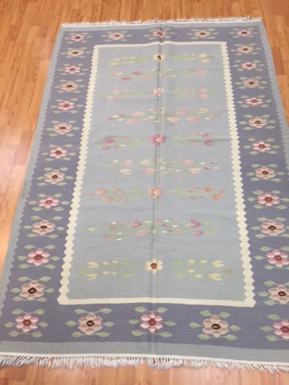 4' x 6' Chinese Kilim (Kelim) Two-Sided Oriental Rug - Hand Made - 100% Wool - Flat Weave