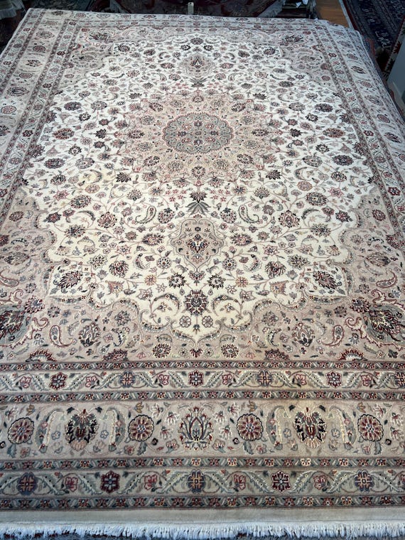 8'6" x 11'9" Sino Chinese Oriental Rug - Full Pile - Hand Made - Wool & Silk