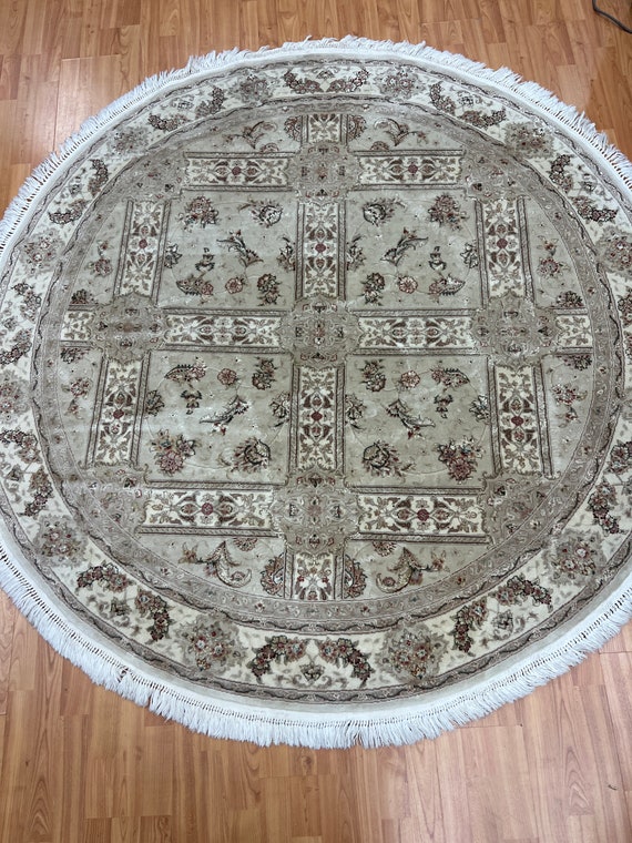 6'4" x 6'4" New Round Sino Chinese Oriental Rug - Hand Made - Wool & Silk