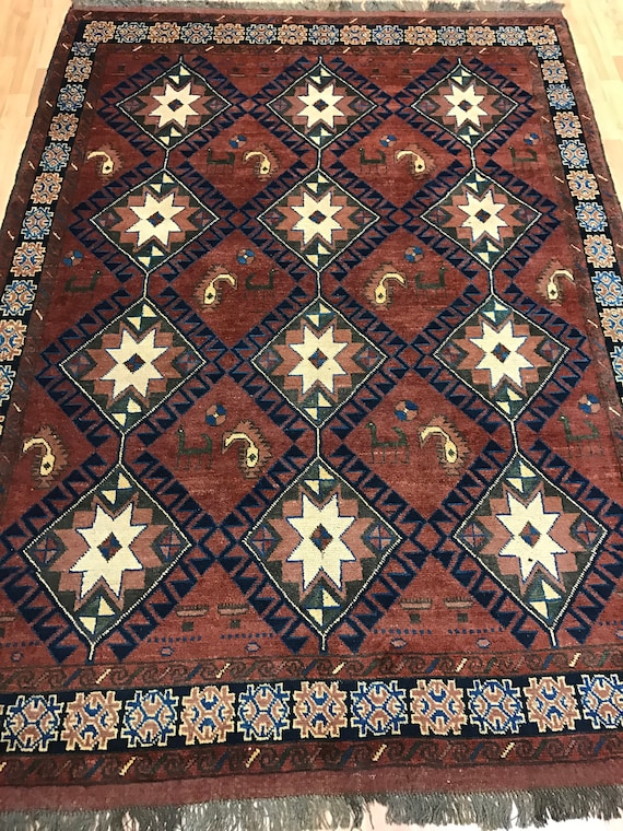 5' x 6'8" Pakistani Karghai Oriental Rug - Hand Made - 100% Wool