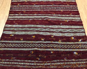 Small Mexican Hand Woven Kilim Rug 19''x19''