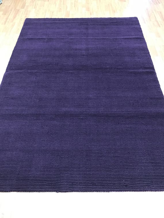 5'6" x 8'6" New Nepal Oriental Rug - Purple - Modern - Hand Made - 100% Wool