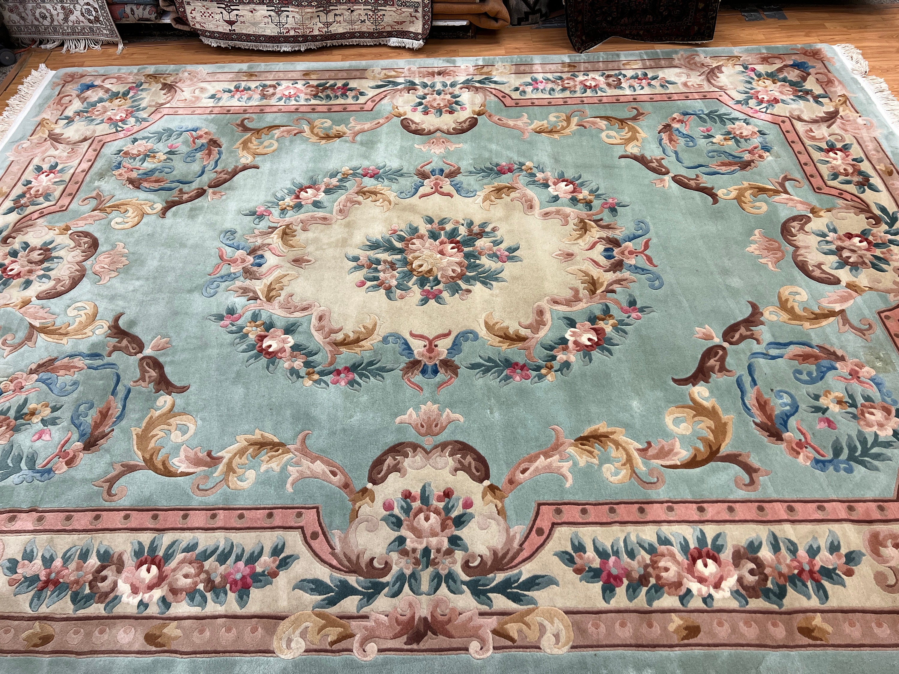 9 X 12 Chinese Aubusson Oriental Rug