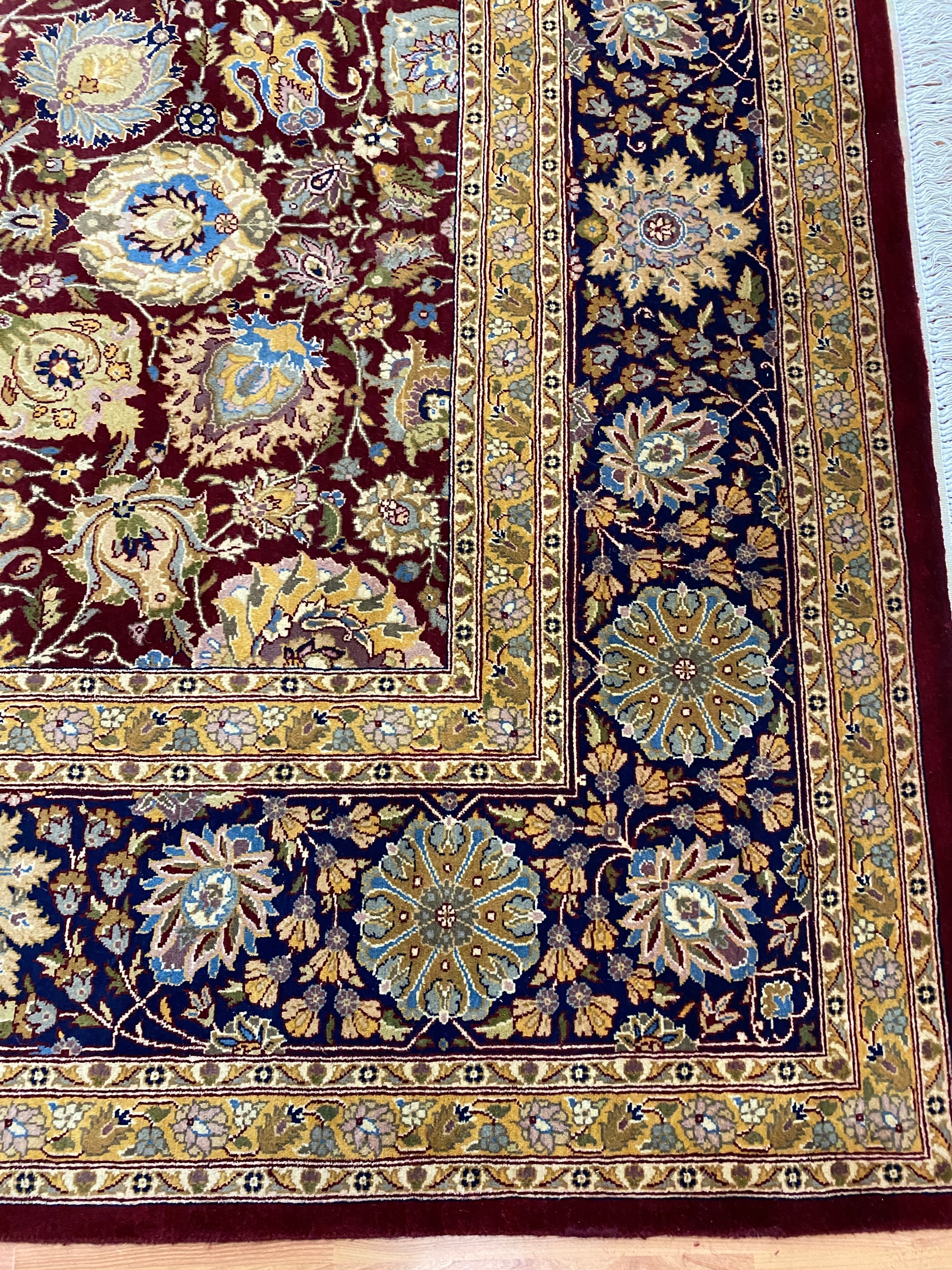 8' x 10'3 Pakistani Tabriz Oriental Rug 350 KPSI Hand Made 100 Wool